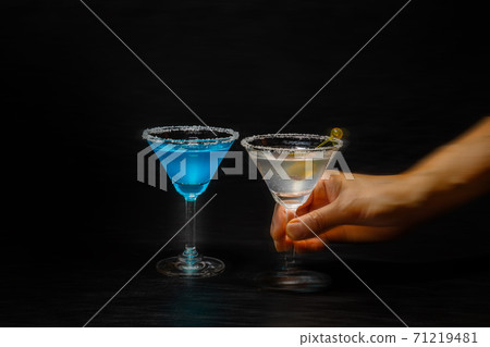 Cocktails Pictures of beautifully colored cocktails 71219481