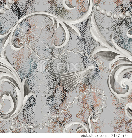 Snake skin texture seamless pattern 71221584