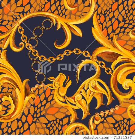 Baroque style seamless pattern Baroque style seamless pattern 71221587
