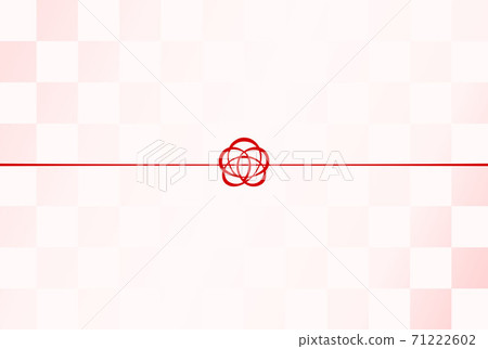 [背景/包裝材料]可愛的梅花結紙設計，帶粉紅色格仔圖案 71222602