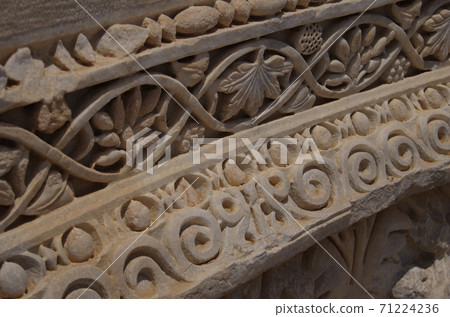 [Jordan] Delicately carved design of the ruins of Ummukais, Irbid 71224236