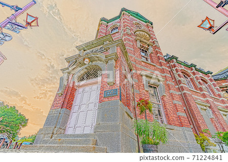 [Anime style] Summer in Morioka Bank of Iwate Red Brick Building 71224841