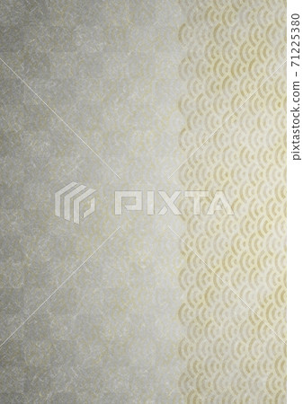 Japanese pattern background with golden Qinghai wave and silver checkered pattern Japanese pattern background with golden Qinghai wave and silver checkered pattern 71225380