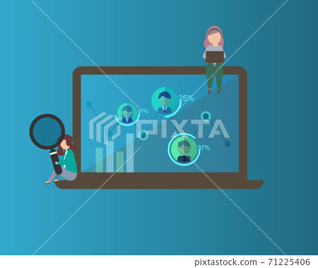 HR Technology for HR Analytic vector 71225406