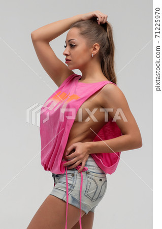 Slim brunette lady in underwear Slim brunette lady in underwear 71225970