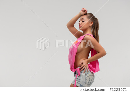 Slim brunette lady in underwear Slim brunette lady in underwear 71225971