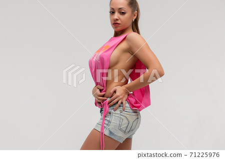 Slim brunette lady in underwear Slim brunette lady in underwear 71225976