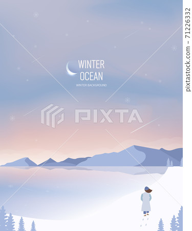 Winter background illustration 02 Winter background illustration 02 71226332