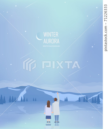 Winter background illustration 01 Winter background illustration 01 71226333
