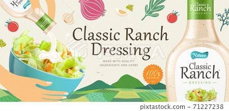 Salad dressing ad template Salad dressing ad template 71227238