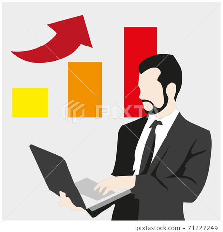 Young business men. vector illustration banner.... - Stock Illustration  [71227249] - PIXTA