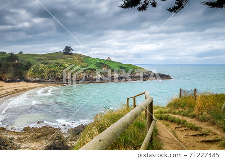 Cove and beach landscape in Brittany, France 71227385