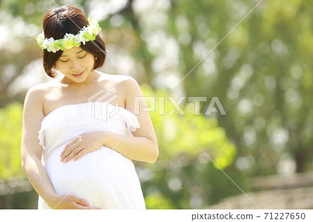 Young pregnant woman Young pregnant woman 71227650