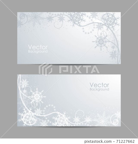 Set of horizontal banners with winter pattern Set of horizontal banners with winter pattern 71227662