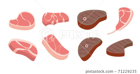 steak icons set 71229235