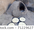 Clay oven with bread tidbit Clay oven with bread tidbit 71229627
