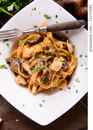 Pasta with porcini mushrooms Pasta with porcini mushrooms 71233981
