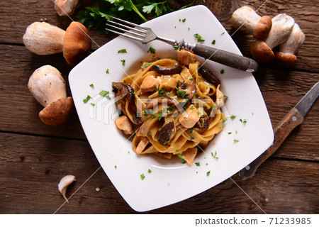 Pasta with porcini mushrooms Pasta with porcini mushrooms 71233985