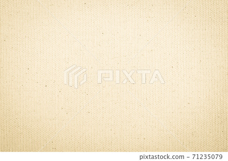 Calico fabric cloth texture background in light cream beige color 71235079