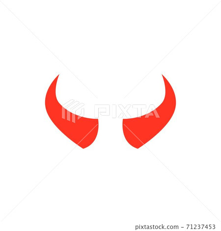 Devil horn Vector icon Devil horn Vector icon 71237453
