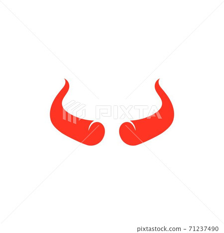 Devil horn Vector icon Devil horn Vector icon 71237490