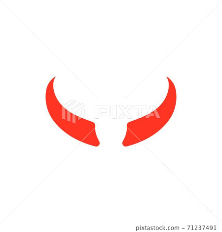 Devil horn Vector icon Devil horn Vector icon 71237491