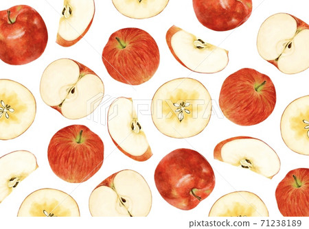 Various apple patterns background watercolor style illustration Various apple patterns background watercolor style illustration 71238189