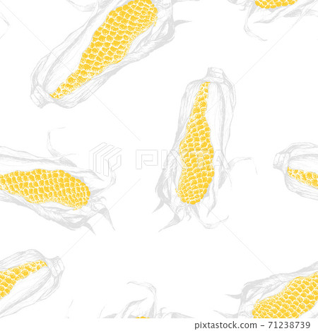 Sweetcorn Pattern Seamless pattern with sweet corn background - Stock Illustration ...