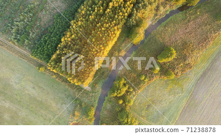 Aerial wiev of natural river Aerial wiev of natural river 71238878