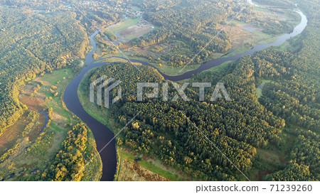Aerial wiev of natural river Aerial wiev of natural river 71239260