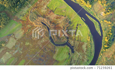 Aerial wiev of natural river 71239261