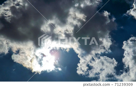 Dark cloudscape nature clouds in dark blue sky Dark cloudscape nature clouds in dark blue sky 71239309