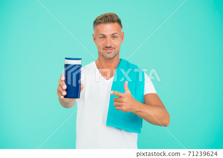 good looking model. Just fabulous hair. Shampoo conditioner for men. Male beauty good looking model. Just fabulous hair. Shampoo conditioner for men. Male beauty 71239624