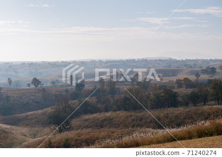 Scenery of Oshito stone hill in the clear autumn sky Scenery of Oshito stone hill in the clear autumn sky 71240274