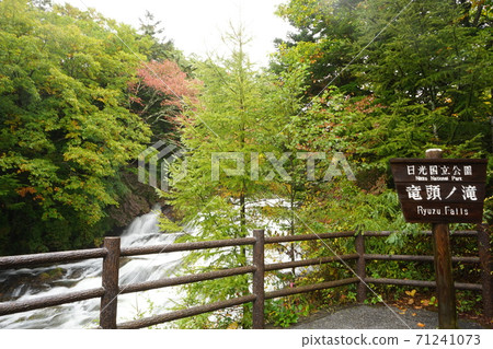 奧日光龍人瀑布的秋葉 71241073