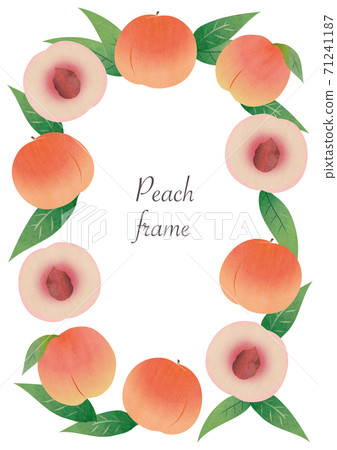 Illustration frame of thigh fruit and leaves 71241187