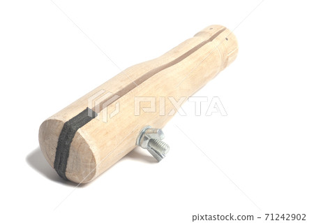 Jeweler wooden vise holder isolated on white background Jeweler wooden vise holder isolated on white background 71242902