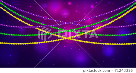 Mardi Gras Carnival Party Design Horizontal Stock Illustration