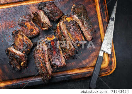 spare ribs St Louis style with hot honey chili marinade spare ribs St Louis style with hot honey chili marinade 71243434