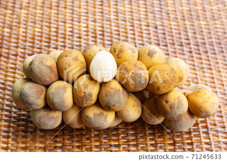 fruits of lagastan, longkong yellow with white core branch tropical closeup fruits of lagastan, longkong yellow with white core branch tropical closeup 71245633