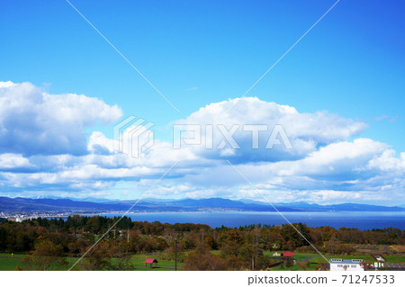 Uchiura Bay seen from Funkawan Bay Panorama Park, Hokkaido Yakumo Town, Hokkaido Uchiura Bay seen from Funkawan Bay Panorama Park, Hokkaido Yakumo Town, Hokkaido 71247533
