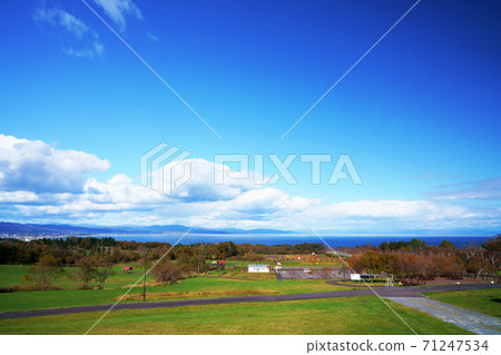 Uchiura Bay seen from Funkawan Bay Panorama Park, Hokkaido Yakumo Town, Hokkaido 71247534