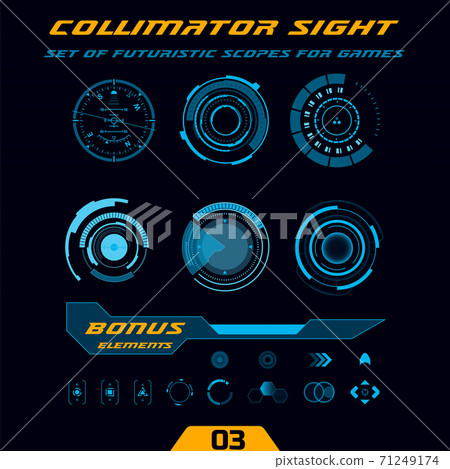 Futuristic HUD, hi-tech weapon scopes for games 71249174