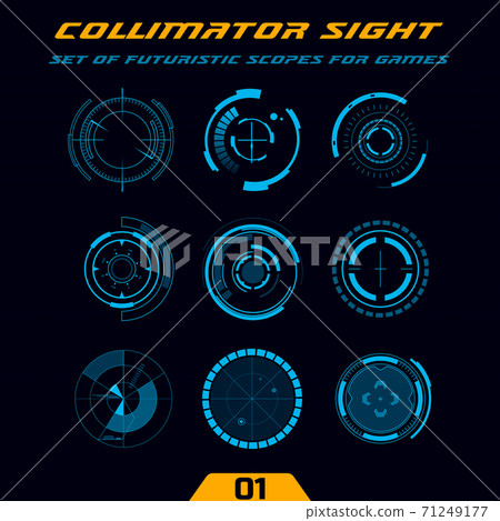 Futuristic HUD, hi-tech weapon scopes for games Futuristic HUD, hi-tech weapon scopes for games 71249177