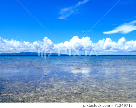 The tidal flats of Osaki Beach reflecting the sky 71249712