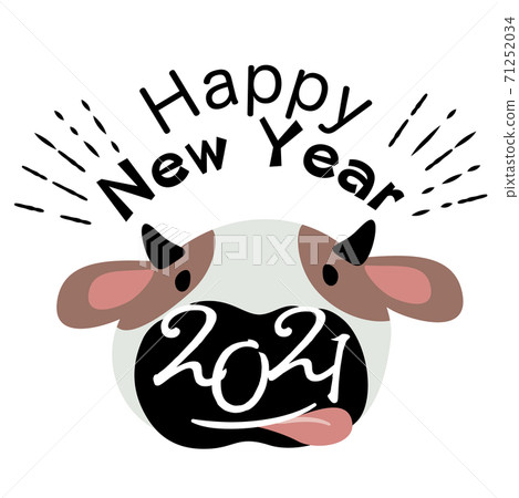 2021 New Year's card material for Ox 2021 New Year's card material for Ox 71252034