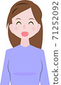 A woman with a smile 71252092