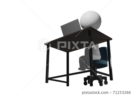 Computer desk and people Computer desk and people 71253266