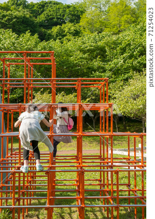 Children playing in the jungle gym Children playing in the jungle gym 71254023