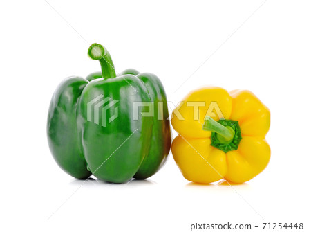 Fresh sweet pepper,bell pepper or capsicum on white background 71254448